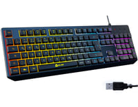 Herná klávesnica KLIM Chroma RGB USB – Farebné LED podsvietenie pre PC, Mac a PS4 1