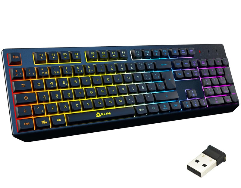 Bezdrôtová herná klávesnica KLIM Chroma s RGB podsvietením pre PC, Mac a PS4