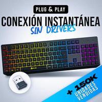 KLIM Chroma Wireless Gamer Billentyűzet RGB Világítással PC Mac PS4 2