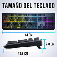 KLIM Chroma Wireless Gamer Billentyűzet RGB Világítással PC Mac PS4 7