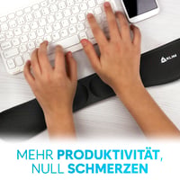 Set Suport pentru Încheieturi KLIM pentru Tastatură și Mouse - Perne Ergonomice din Spumă cu Memorie și Gel - Pentru Birou și Gaming - Negru 2