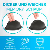 Set Suport pentru Încheieturi KLIM pentru Tastatură și Mouse - Perne Ergonomice din Spumă cu Memorie și Gel - Pentru Birou și Gaming - Negru 3