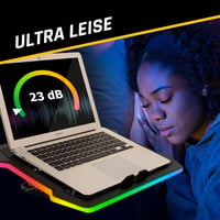 KLIM Cyclone laptop hűtőpad 5 ventilátorral, állvánnyal és maximális hűtéshez 6