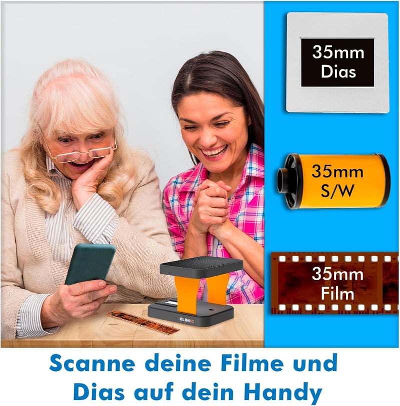 KLIM K2 35mm Dia és Negatív Szkenner - Otthoni Fotó Digitalizáló Állomás