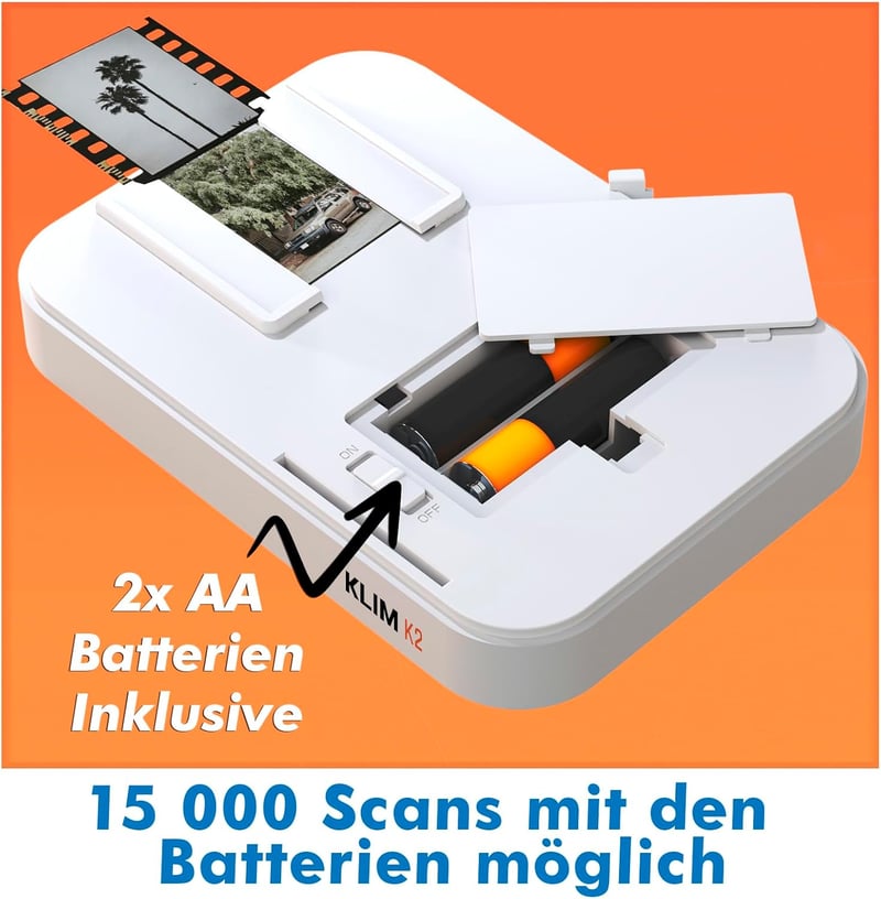 KLIM K2 35mm Filmszkenner Dia és Negatív Szkenner Otthoni Digitalizáláshoz