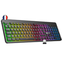 Bezdrôtová herná klávesnica KLIM Light V2, AZERTY, tichá, čierna (repasovaná) 1