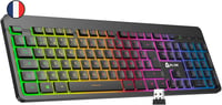KLIM Light V2 Wireless AZERTY Billentyűzet, Vízálló, Csendes, Gaming, PC Mac PS4 PS5 1