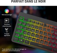 KLIM Light V2 Wireless AZERTY Billentyűzet, Vízálló, Csendes, Gaming, PC Mac PS4 PS5 5