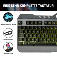 KLIM Lightning Gamer Billentyűzet Fémes Keret QWERTZ Hibrid Mechanikus 6