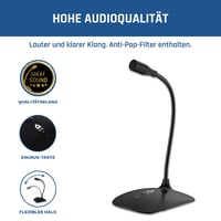 USB stolný mikrofón KLIM Talk pre PC, notebook, Mac a konzolu PS4 – verzia 2024 – profesionálny mikrofón so stojanom na hranie hier, streamovanie a podcasty 2