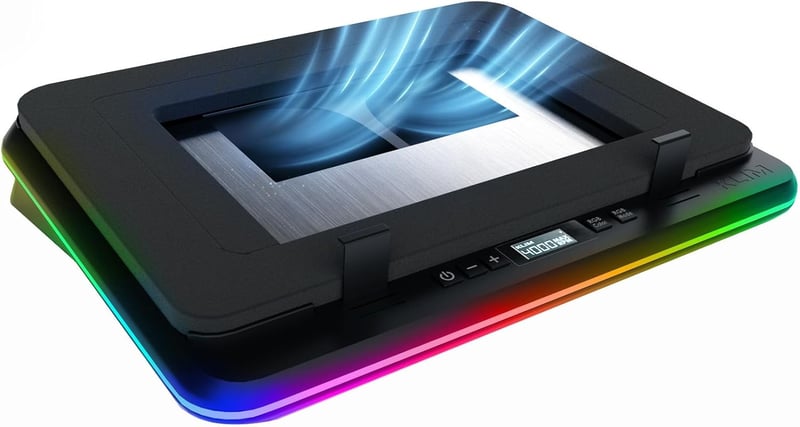 KLIM Turbofrost Laptop Hűtőpad 4 Turbó Ventilátorral 17 Colos Gamer Notebookhoz