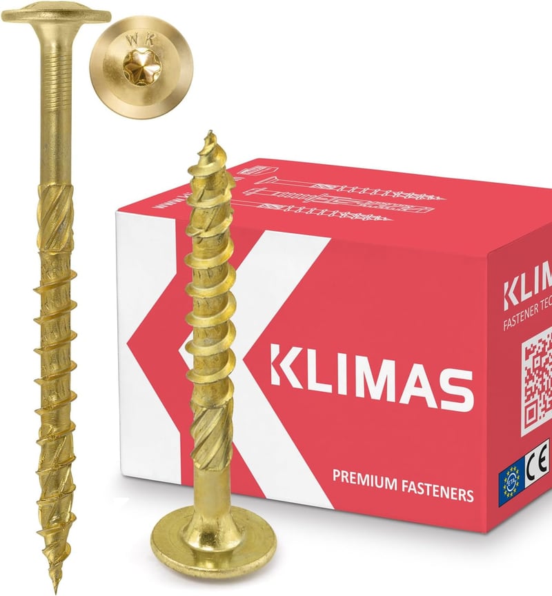 KLIMAS Torx Fa Csavar TX40 8x200mm 50db Lapos Fejű