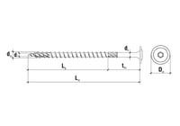 Skrutka do dreva KLIMAS so zápustnou hlavou Torx TX40 – 8x200 mm – 50 ks 2
