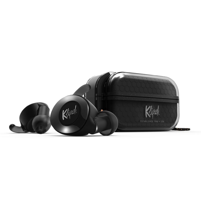 Športové bezdrôtové slúchadlá Klipsch T5 II True Wireless Sport Bluetooth 5.0, dotykové ovládanie, odolné voči potu, čierne