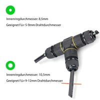 KLJ IP68 vízálló 2 tűs M20 kábelcsatlakozó, 5-12 mm kábelátmérő, tömszelence csatlakozó terminál fekete szürke, 1 db 3