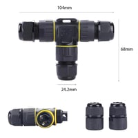 KLJ IP68 vízálló 2 tűs M20 kábelcsatlakozó, 5-12 mm kábelátmérő, tömszelence csatlakozó terminál fekete szürke, 1 db 7