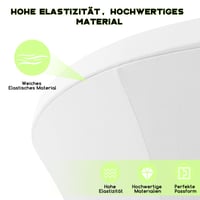 Klugholz Stretch poťah na barový stôl 2 ks, Ø70-110 cm, biely, so zosilnenými nožičkami, nežehlivý, prateľný, na svadbu, párty, bistro 3