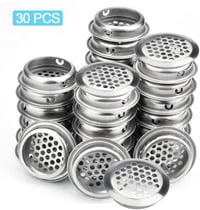 KLYNGTSK 30 db rozsdamentes szellőzőrács 35 mm szekrény polc gardróbhoz 6