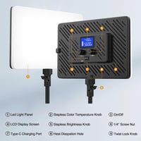 Kmasic 2 db LED videófény mobil tartóval 8000 mAh akkumulátoros állvánnyal 160 cm 2500 8500K 2000Lux YouTube TikTok 3