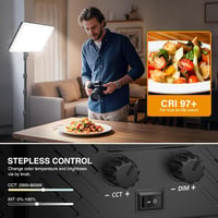Kmasic 2 db LED videófény mobil tartóval 8000 mAh akkumulátoros állvánnyal 160 cm 2500 8500K 2000Lux YouTube TikTok 6
