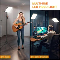 Kmasic 2 db LED videófény mobil tartóval 8000 mAh akkumulátoros állvánnyal 160 cm 2500 8500K 2000Lux YouTube TikTok 7