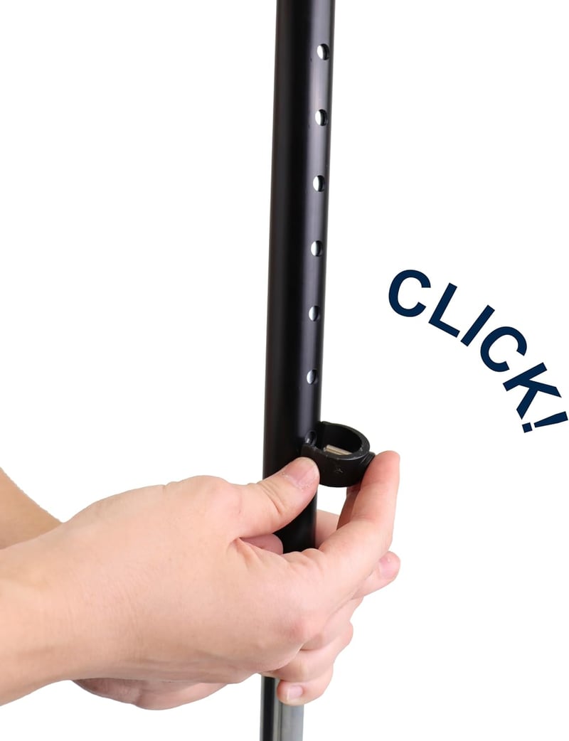 KMINA négylábú sétabot ergonomikus fogantyúval, állítható, 1,5 kg