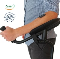 Ergonomické podpažné barle KMINA PRO pre dospelých – ľavé – čierne – 1 ks 2