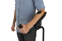 Ergonomické podpažné barle KMINA PRO pre dospelých – ľavé – čierne – 1 ks 1