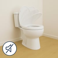 KMINA WC Ülőke Emelő 5 cm Fehér Duroplast Soft Close Lassan Záródó Toalett Magasító Felnőtteknek 5