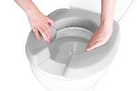 KMINA Vyvýšené WC sedadlo 5 cm, polstrované, vodoodolné, pre seniorov a imobilných ľudí, bez nutnosti montáže, patentované 5