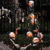 Kmljoee Halloween Csontváz Kerti Dekoráció Piros - 3 db Koponya Figura 6