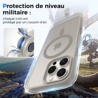 Kmofizle magnetický kryt na iPhone 16 Pro, priehľadný matný tenký nárazuvzdorný zadný kryt, odolný voči odtlačkom prstov, 6,3 palca (16,3 cm), prírodný titán 4