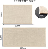 KMVIZI Mosható Konyhai Futó Szőnyeg 50x80cm Bézs Vízálló Csúszásmentes 2