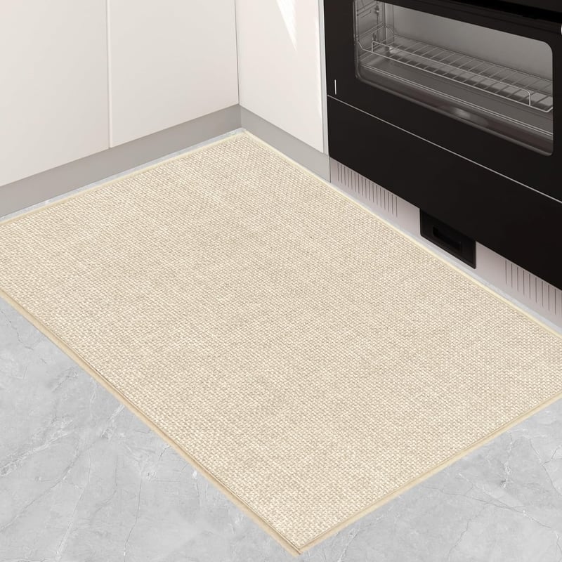 KMVIZI Mosható Konyhai Futó Szőnyeg 50x80cm Bézs Vízálló Csúszásmentes