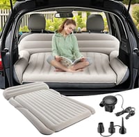 Saltea gonflabilă pentru SUV KMZ, dublă, cu suprafață catifelată, groasă, pentru camping, cu pompă electrică și 2 perne, pat auto de călătorie 9