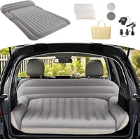 Saltea gonflabilă pentru SUV KMZ, dublă, cu suprafață catifelată, groasă, pentru camping, cu pompă electrică și 2 perne, pat auto de călătorie 1