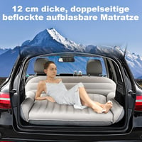 Saltea gonflabilă pentru SUV KMZ, dublă, cu suprafață catifelată, groasă, pentru camping, cu pompă electrică și 2 perne, pat auto de călătorie 2