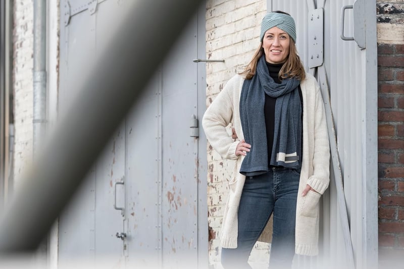 Knit Factory Joy Kötött Fejpánt Női Fülmelegítő Gyapjú Stone Green