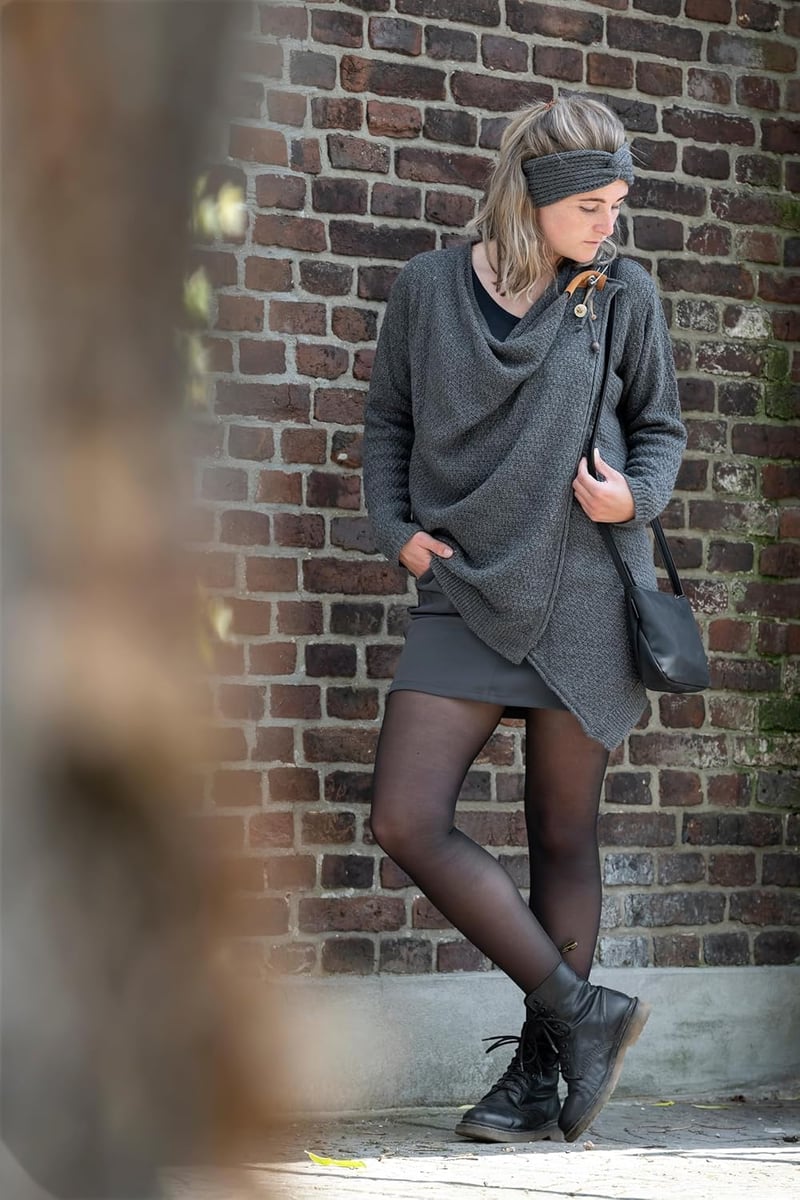 Knit Factory Joy Kötött Fejpánt Női Fülmelegítő Gyapjú Stone Green