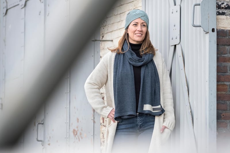 Knit Factory Joy Kötött Fejpánt Női Fülmelegítő Gyapjú Stone Green