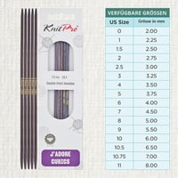 Set de andrele KnitPro J'adore Cubics 15 cm - dimensiune 3,5 mm - set de andrele circulare de 6 inchi 4
