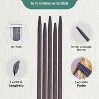 Set de andrele KnitPro J'adore Cubics 15 cm - dimensiune 3,5 mm - set de andrele circulare de 6 inchi 3