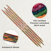 Sada obojstranných ihlíc na pletenie KnitPro Symfonie – 4 mm, 10 cm, viacfarebné 2