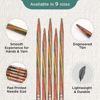 Sada obojstranných ihlíc na pletenie KnitPro Symfonie – 4 mm, 10 cm, viacfarebné 3