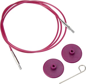 Lanko pre vymeniteľné ihlice KnitPro Symfonie, 76 cm (na 100 cm kruhovú ihlicu) - fialové