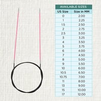 KnitPro Zing Fix Körkötőtű 100 cm - 2,00 mm - Alumínium Kötőtű Kézimunkához 4