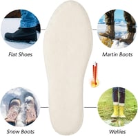 Knixmax Birkanyúl Talpbetét Meleg Téli Cipőbetét Felnőtt Gyerek 28-46 - 42, Beige Wool With Felt 5