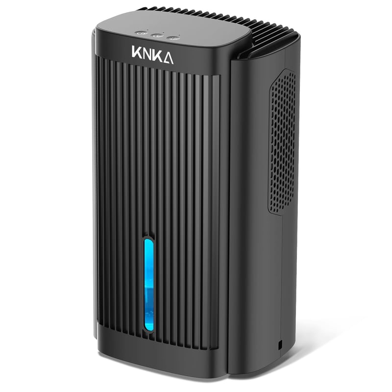 Dezumidificator electric KNKA cu rezervor de 2,5 L, silențios, mod de noapte, prevenirea mucegaiului, pentru dulap, baie, dormitor, negru