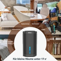 Dezumidificator electric KNKA cu rezervor de 2,5 L, silențios, mod de noapte, prevenirea mucegaiului, pentru dulap, baie, dormitor, negru 9