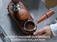 Distribuitor de cafea KNODOS 54 mm pentru espresso, nivelator de cafea cu mâner din lemn de trandafir, compatibil cu Sage Barista Express, Pro, Touch, Bambino 5